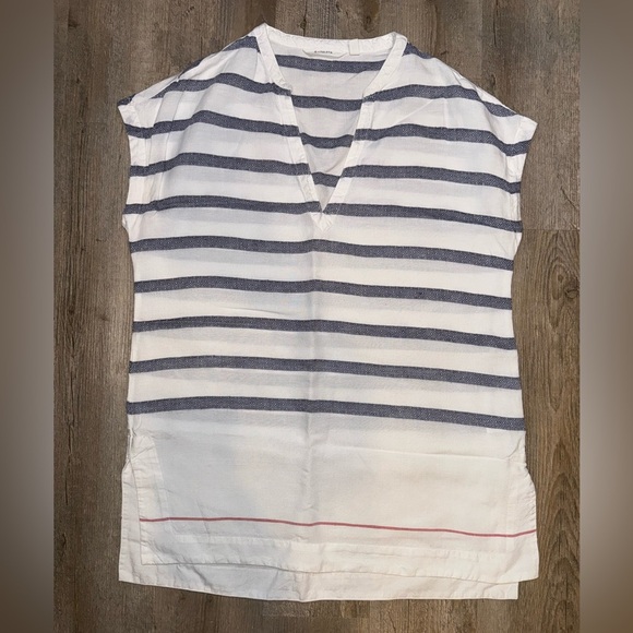 Athleta Other - Athleta Women's Blue & White Stripe Linen Swim Cover Up, Size XS